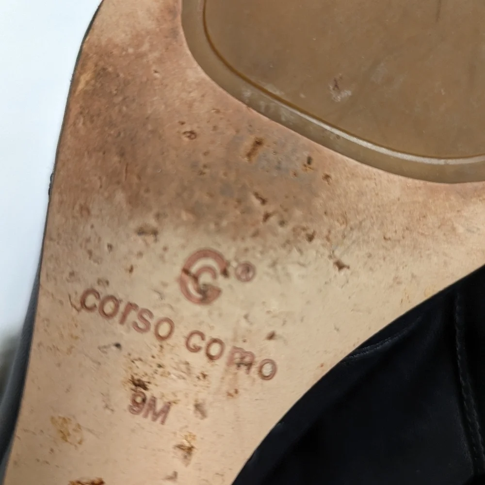 CORSO Como Black Wedge Office Shoes 9